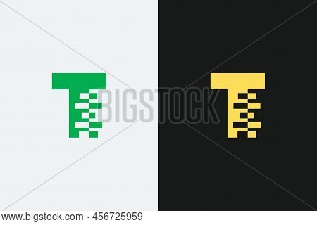 T Letter Iconic Transformation Shape Vector Logo Design. Creative Brand Logo Illustration. T Typogra