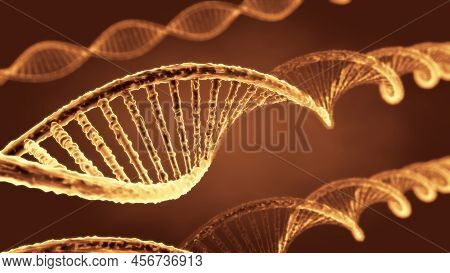 Ribonucleic Acid Or Dna Strand - 3d Illustration