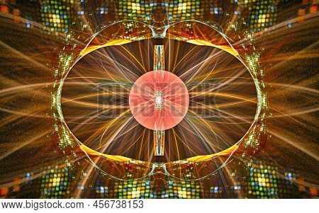 Abstract Illustration Of A Computer Generated Fantastic Flower Of Various Shapes And Shades For Use