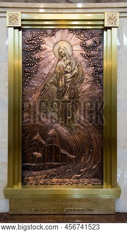 Torun, Poland, May 10, 2022: Inside The Sanctuary Of The Blessed Virgin Mary, Star Of The New Evange