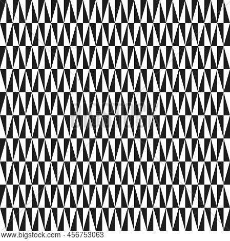 Geometric Vector Pattern With B Lack And White Triangles And Arrows. Geometric Modern Ornament. Seam