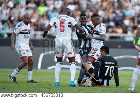 Rio, Brazil - June 16, 2022: Vinicius Lopes And Arboleda Player In Match Between Botafogo Vs Sao Pau