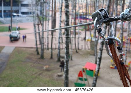 Ancoraggio e sicurezza parte corda arrampicata attrezzatura per bambini di ropes course