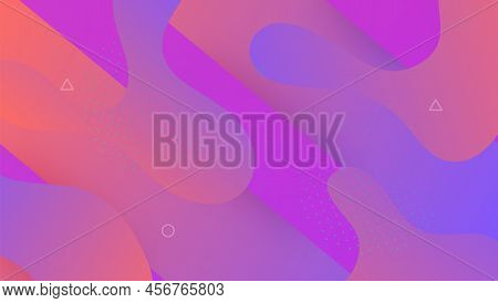 Futuristic Cover. Spectrum Magazine. Purple Mobile Poster. Geome