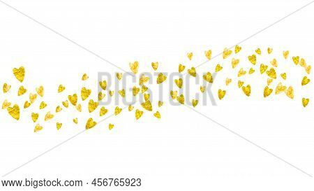 St Valentine Sale Confetti. Greeting Border For Girl. Modern Fra