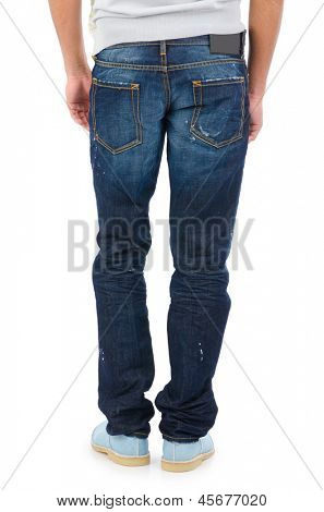 Kalhoty izolovaných na bílém pozadí