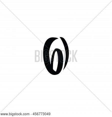 Abstract Initial Letter Ob Logo In Black Color Isolated In White Background Applied For Natural Skin