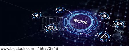 Robot Control Meta Language Technology Concept. Rcml 3d Illustration