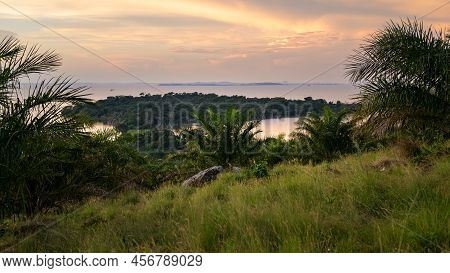Colorful Sunset Near Kalangala (ssese Islands, Uganda) On Lake Victoria