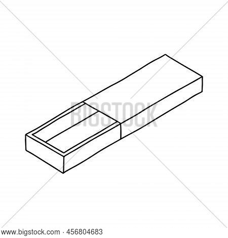 Paper Box Mockup. Vector Illustration. Empty Cardboard Container Template.