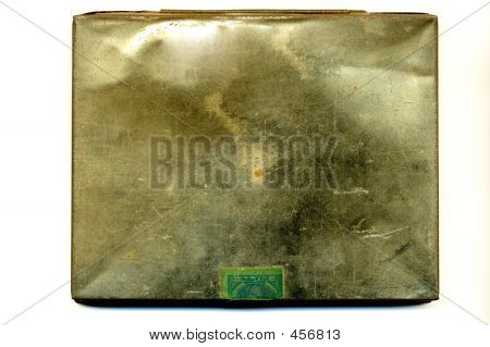 Grunge Metal Box Isolated On White