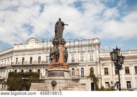 Odessa, Ukraine - September 5, 2021: Monument To Empress Catherine Ii In Odessa