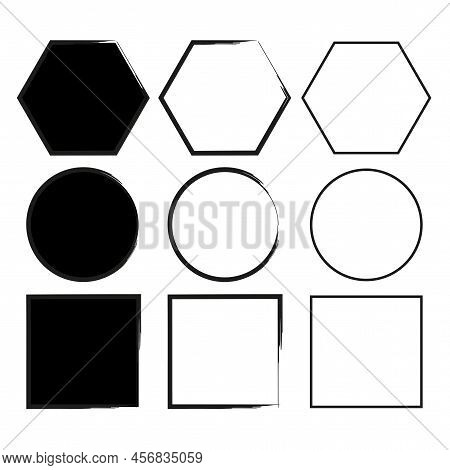 Frame Brush. Black Frame Brush In Modern Style. Edge Frame. Vector Illustration. Stock Image.