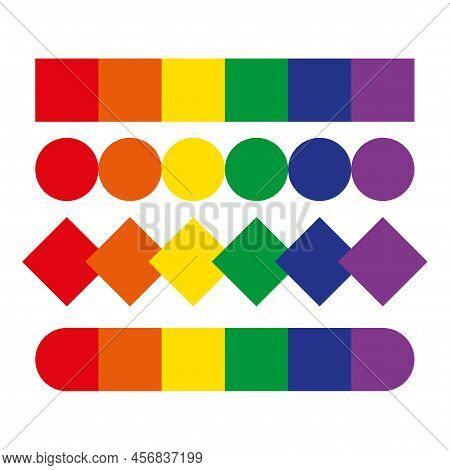 Pop Art Colorful Figures For Banner Design. Design Element. Vector Illustration. Stock Image.