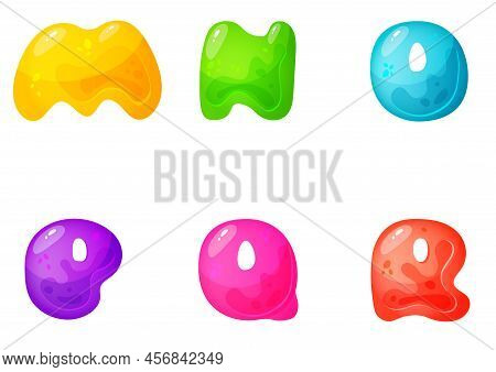 Jelly Colorful Alphabets, Comic Alphabet For Children. Jelly Bright Font. Childish Type For Events, 