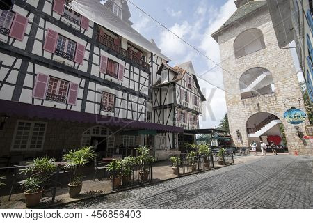 Bukit Tinggi, Malaysia - Jun 08, 2022: Day Time View At Colmar Tropicale In Berjaya Hills, Bukit Tin