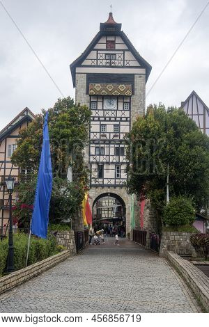 Bukit Tinggi, Malaysia - Jun 08, 2022: Day Time View At Colmar Tropicale In Berjaya Hills, Bukit Tin