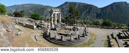 View At The Archaeological Site Of Delfi In Greece
