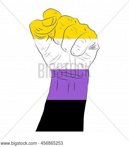 Non-binary Pride Community Flag, Lgbt Symbol. Sexual Minorities Identity. Illustration