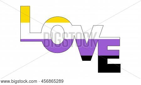 Non-binary Pride Community Flag, Lgbt Symbol. Sexual Minorities Identity. Illustration
