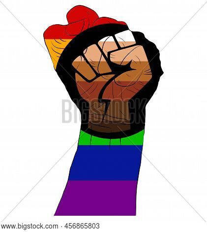 Qtpoc, Qpoc Lgbt Flag. For People Who Are Non-caucasian Meaning Qtpoc Includes Black, Latinx, Asian,