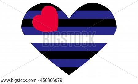Leather Pride Flag. Symbol For Leather Fetishists, Practitioners Of Sadomasochism, Bdsm Or Related P