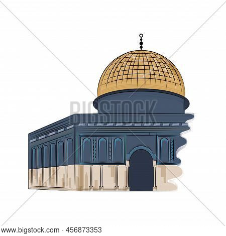 Isolated Colored Jewish Synagogue Building Landmark Vector Illustration
