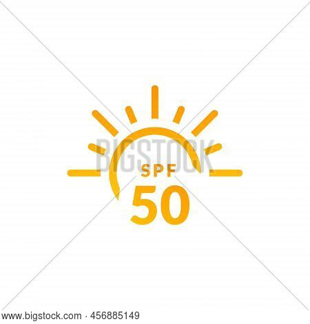 Uv Radiation Sun Block Icon. Solar Ultraviolet Uv Radiation Logo 50spf