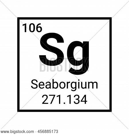 Seaborgium Chemical Atom Element Mendeleev Table Icon