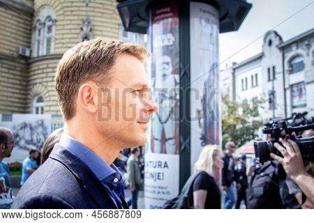 Belgrade, Serbia - September 18, 2016: Sinisa Mali Walking During The Belgrade Gay Pride. Sinisa Mal