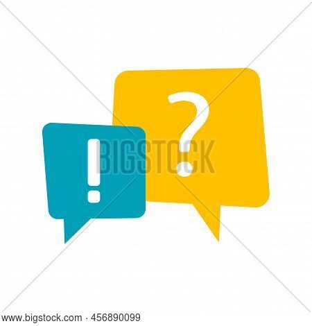 Modern Messages Exclamation Question Mark. Message Bubble. Faq Concept. Vector Illustration. Stock I