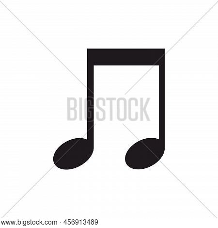 Music Note Vector Illustration Melody Symbol. Musical Design Icon And Abstract Sound Treble Art. Son