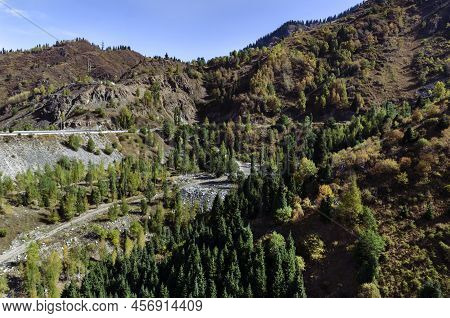 Cable Car Medeo Chimbulak View From Alatau Gorge In Almaty Incredibly Beautiful Tian Shan Mountains