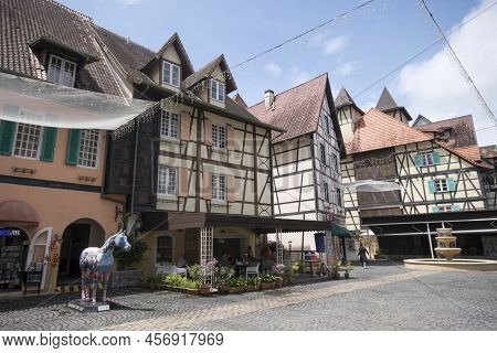 Bukit Tinggi, Malaysia - Jun 08, 2022: Day Time View At Colmar Tropicale In Berjaya Hills, Bukit Tin