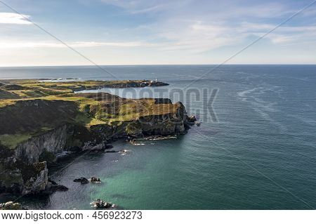 Aerial View Of Fanad Close To The Great Pollet Sea Arch, Fanad Peninsula, County Donegal, Ireland