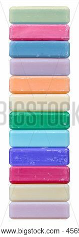 A Isolated Stack Of Luxury Soaps From Marseille In The South Of France
