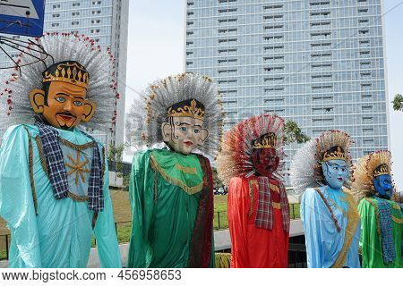Jakarta, Indonesia. June 23, 2022. Large Puppet Figure Featured In Betawi Folk Performance Called On