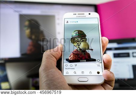 Belgrade, Serbia - Jun 23, 2022: Bored Ape Nft From Yacht Club Nft Collection (bayc) On Smartphone S