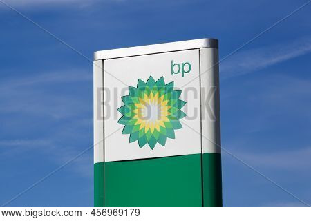 Macon, France - March 15, 2020: Bp Also Name British Petroleum, Is One Of The World's Six Biggest Oi