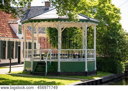 Enkhuizen, Netherlands. June 2022. The historic streets and cottages at the Zuiiderzee Museum in Enk