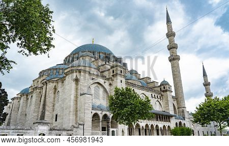 Suleymaniye Mosque In The Old Part Of The City, In The Vefa District Of Istanbul High-quality Photo