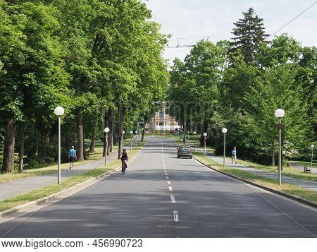 Bayreuth, Germany - Circa June 2022: Wagner Festspielhaus Translation Festival Theatre