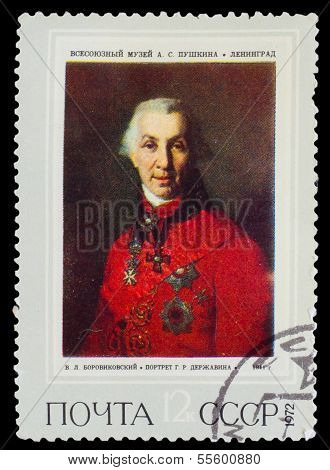 USSR - CIRCA 1972: A post stamp printed in USSR, showing Artist