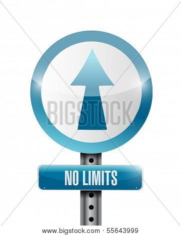 No Limits Road Sign