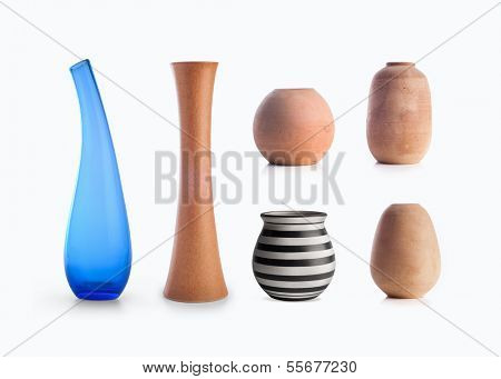 Assorted decorative vases