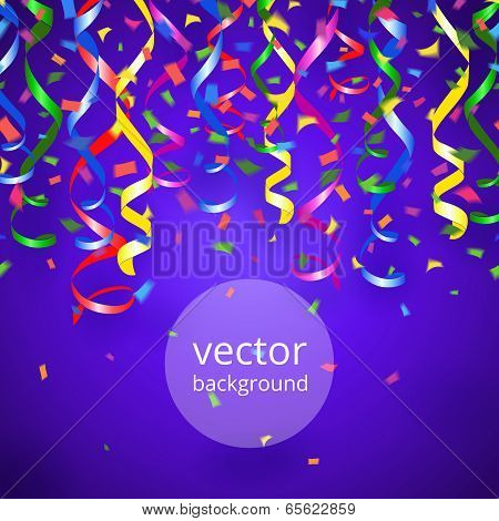 streamers and confetti background