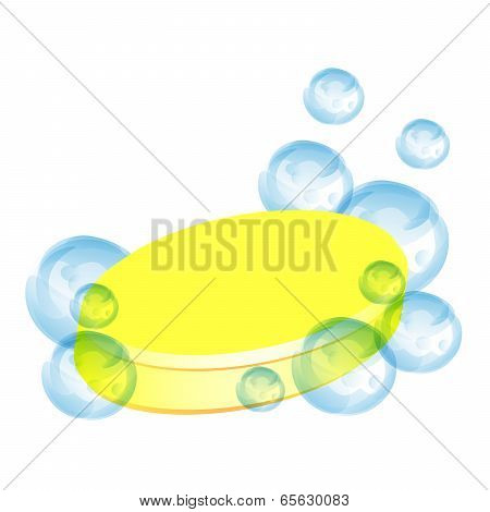 Yellow Soap And Bubble