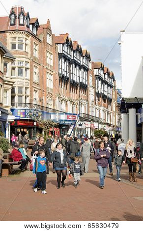 Shoppers in Bournemouth town centre