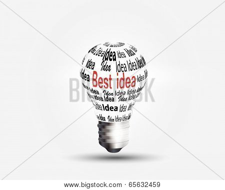 Light Bulb Idea Concept . Vector Illustration.