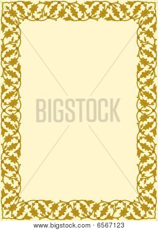 芥末和黄金边框